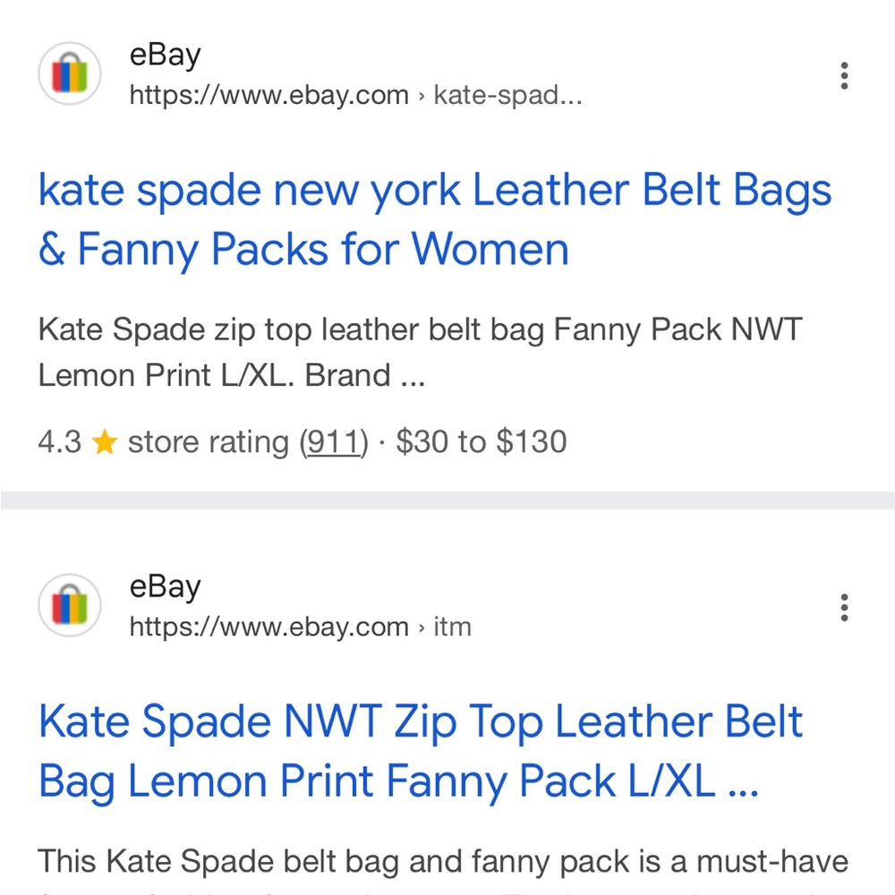 Kate Spade New York Leather Belt bag Fanny Pack - Picture 7 of 7